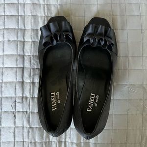 Vaneli Shoes | Open Toe Black Pumps Size 9 M